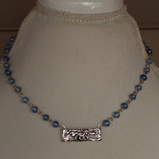 Blue Horse Family Necklace