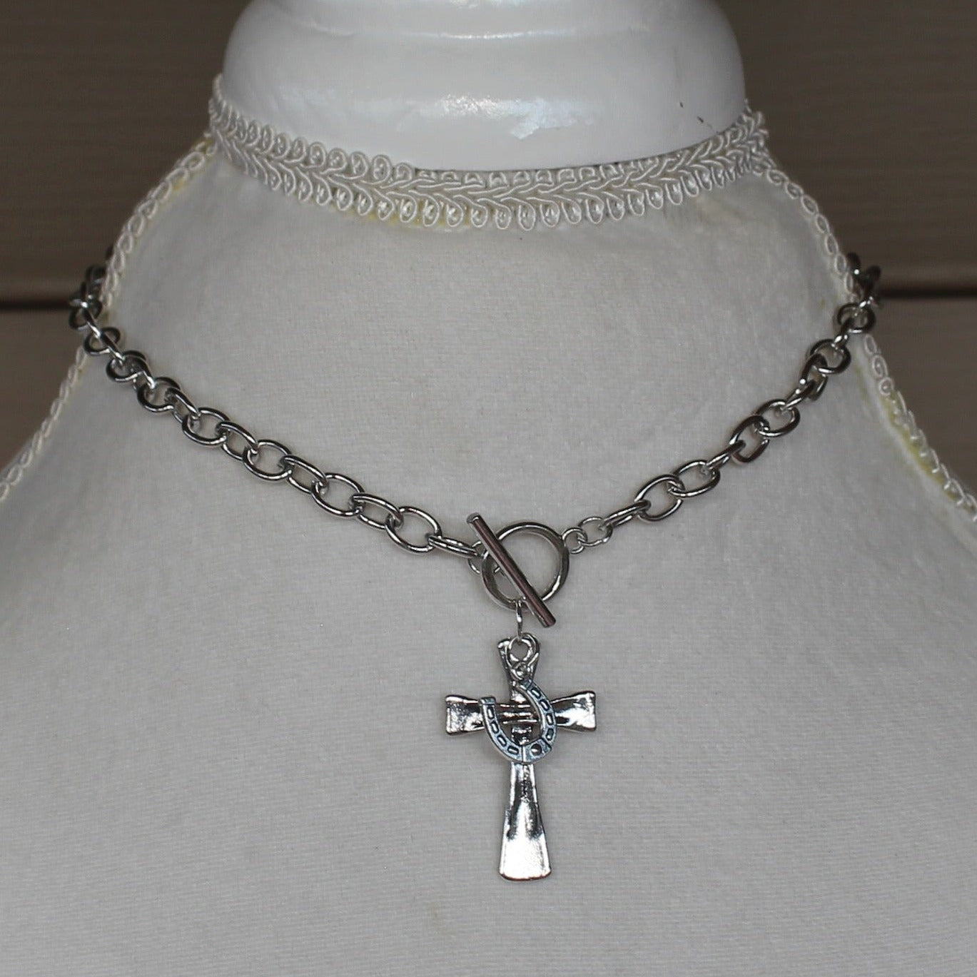 Cross & Horseshoe Necklace