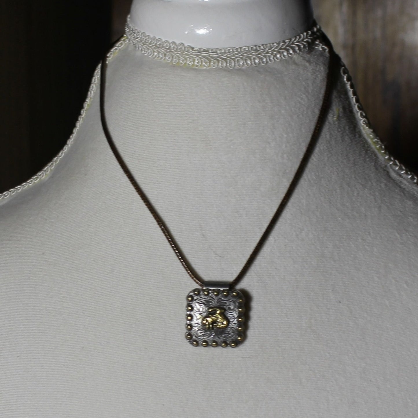 Square Bronc Necklace