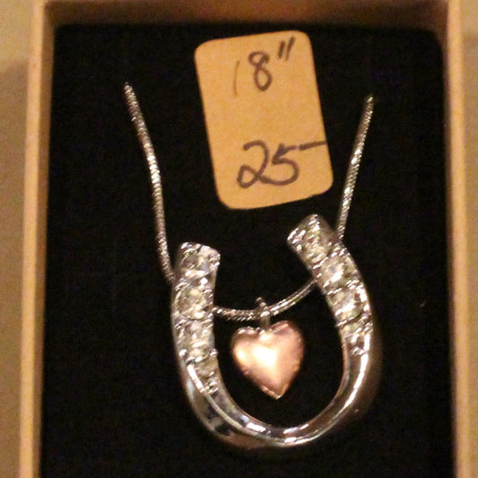 Horseshoe & Heart Necklace