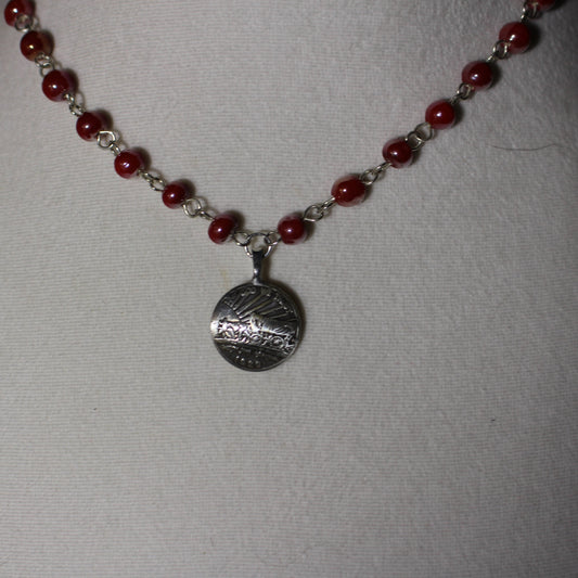 Wagon Coin Beaded Necklace