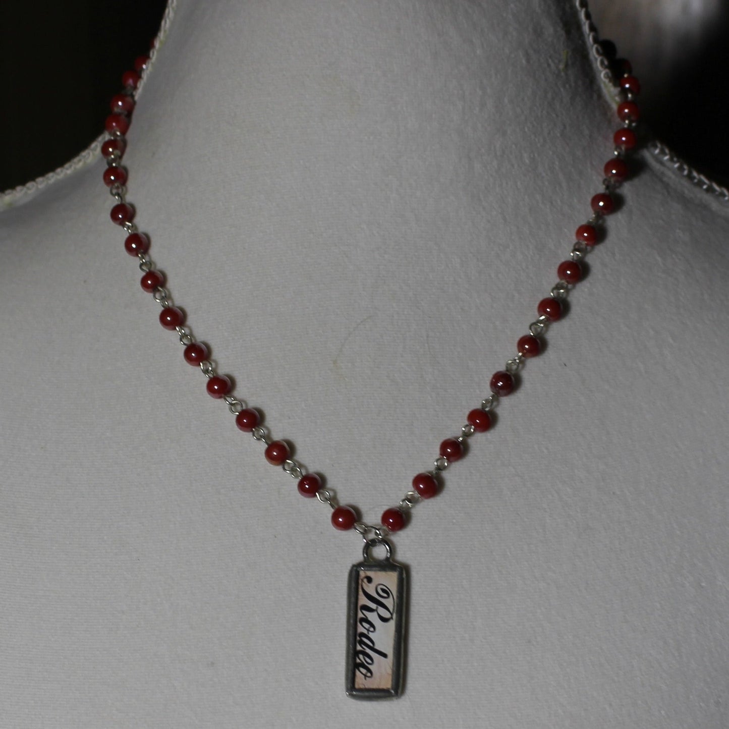 Rodeo Pendant Beaded Necklace