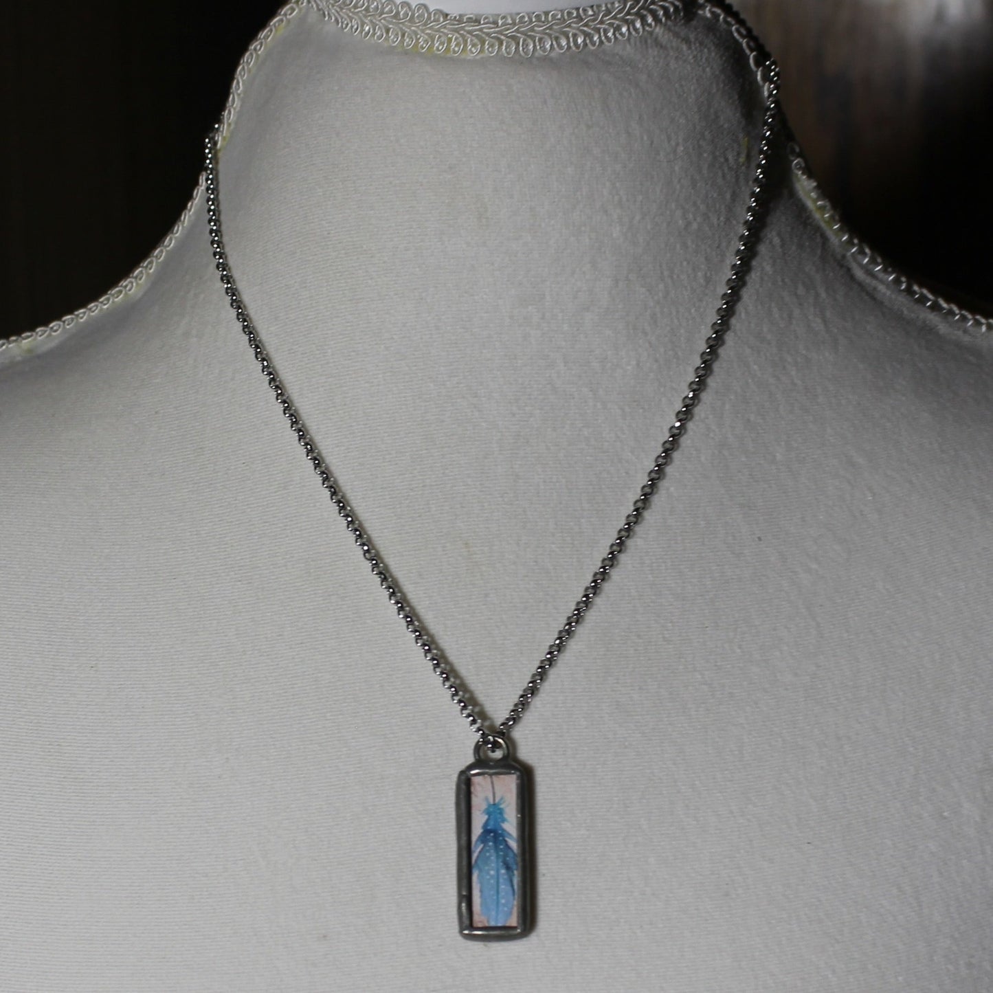 Glass Pendant Chain Necklace