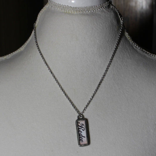 Glass Pendant Chain Necklace