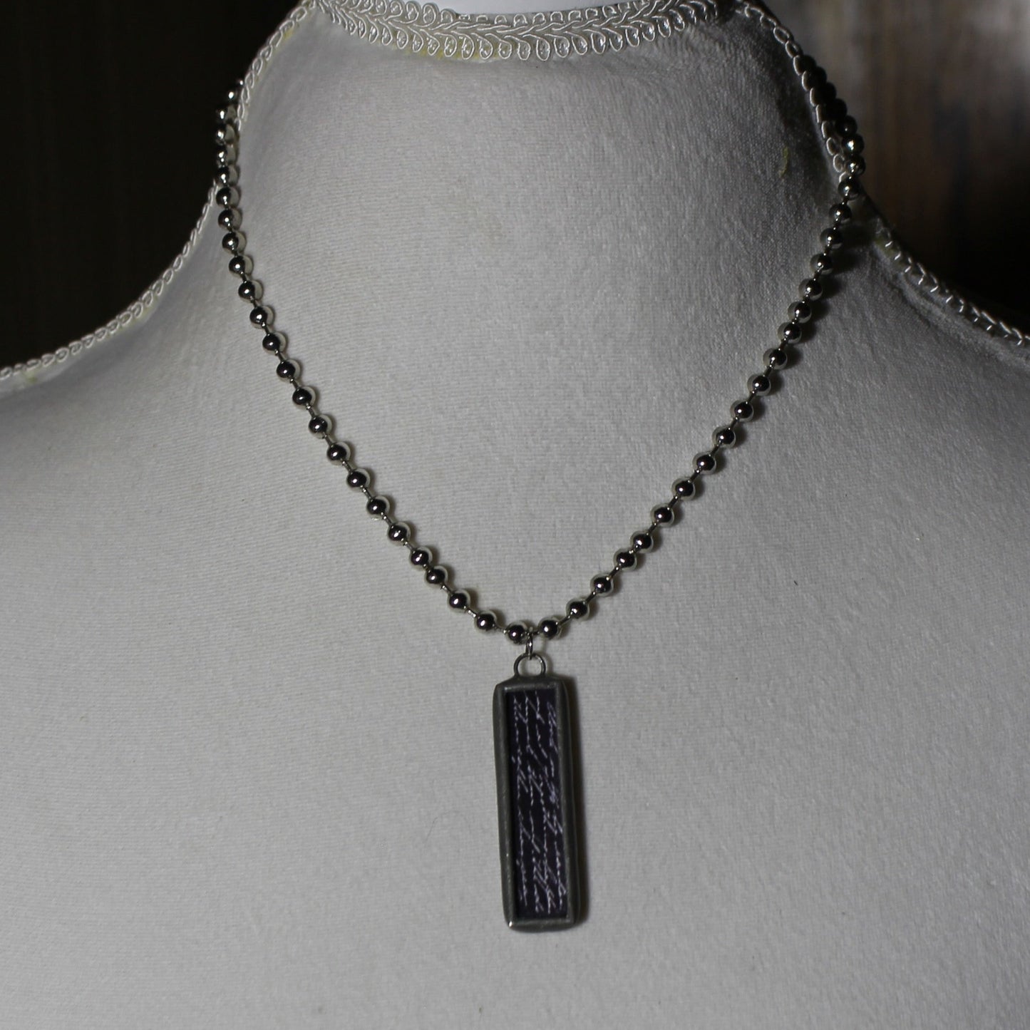 Glass Pendant Chain Necklace