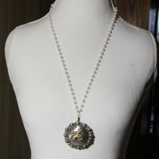 Bronc Pearl Chain Necklace