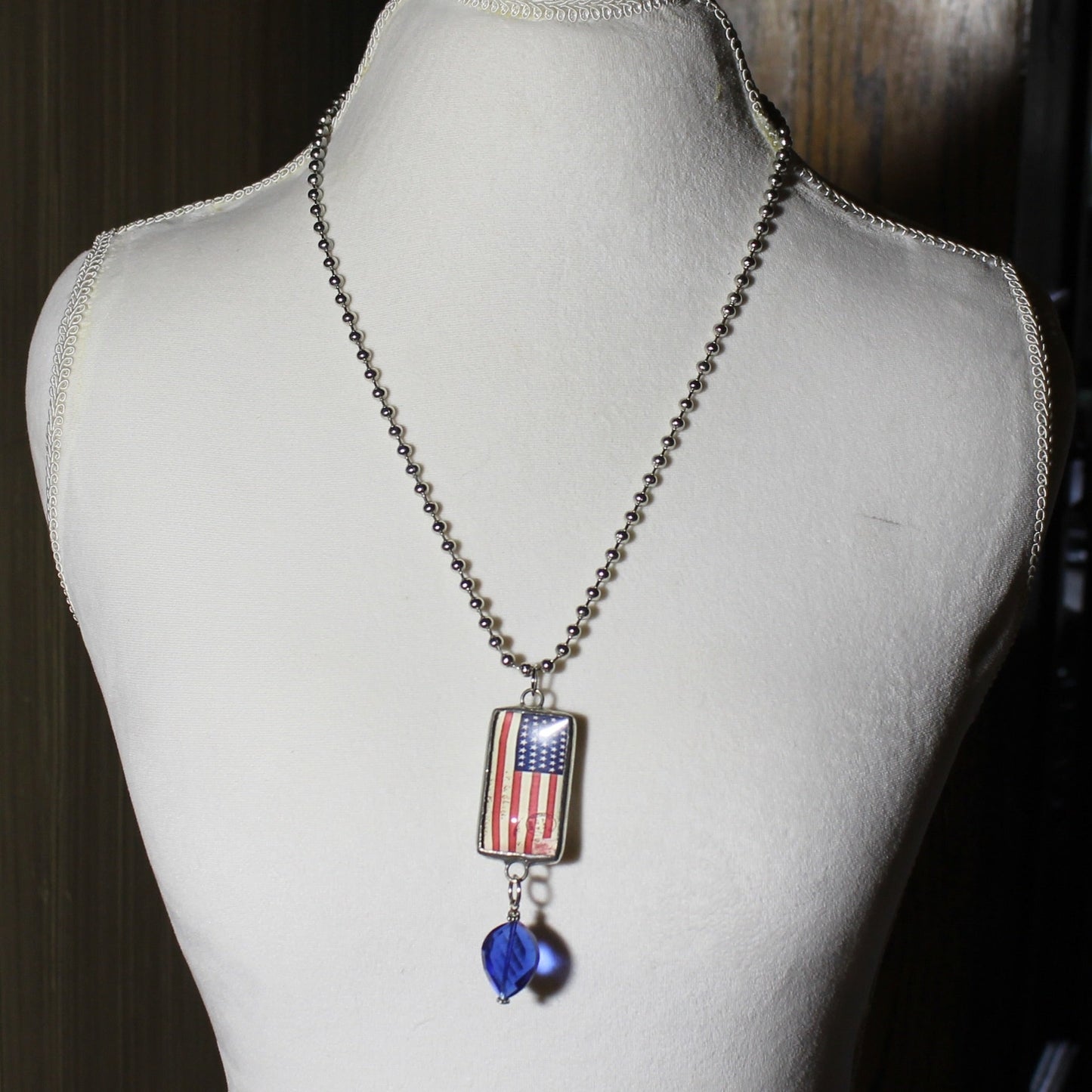 American Flag Chain Necklace