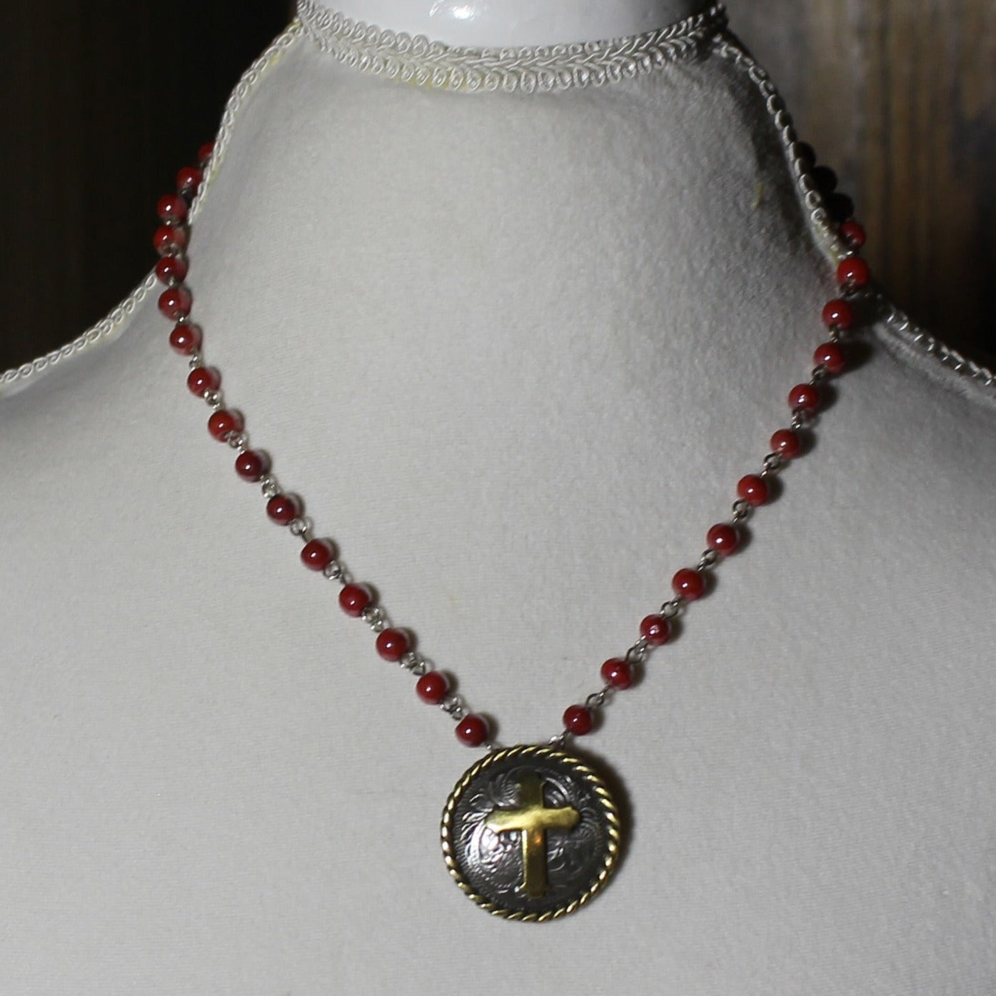 Cross Beaded Necklace