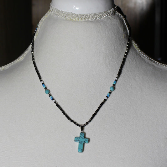 Turquoise Cross Necklace