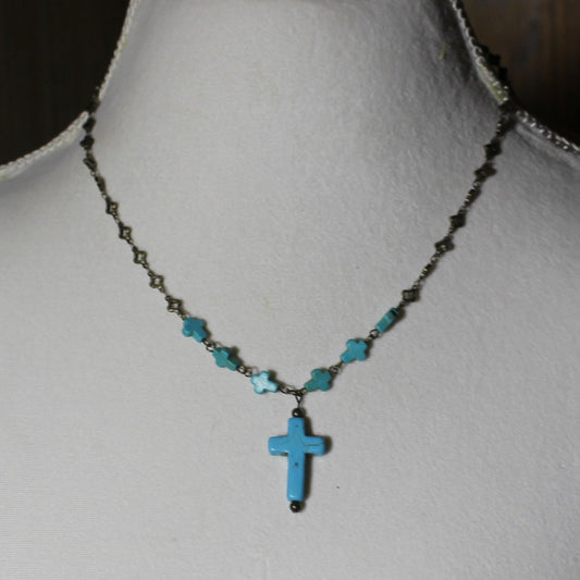 Turquoise Cross Necklace