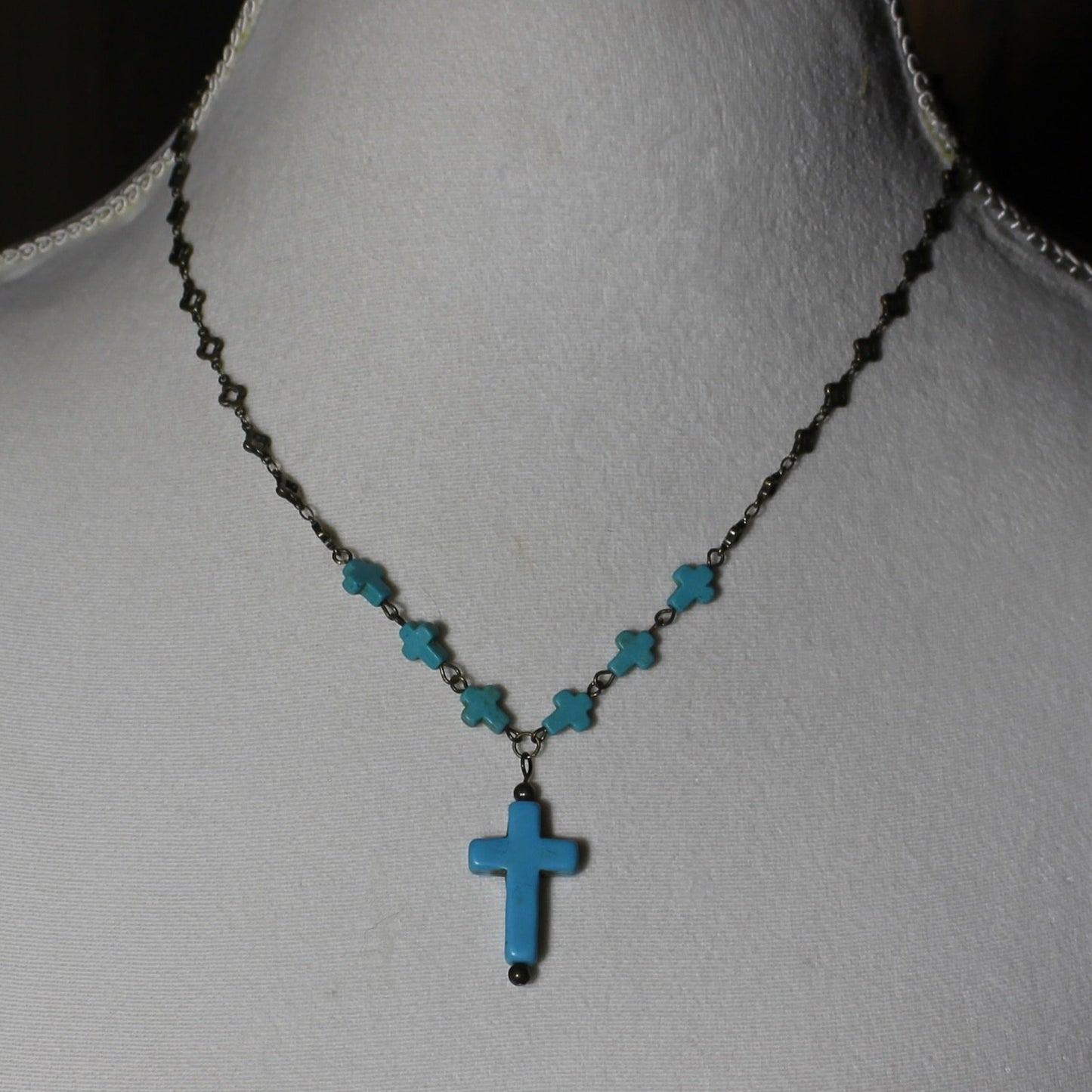 Turquoise Cross Necklace