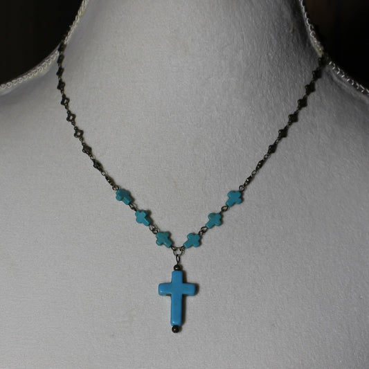 Turquoise Cross Necklace